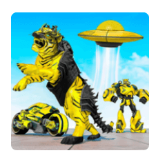 Flying Wild Tiger Robot Game MOD APK Download