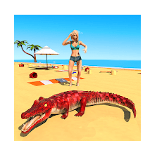 Beach & City Attack: Crocodile Simulator 2019 is a 3D action game in which you play as a ravenous crocodile. Your goal is to get as near to all of the tourists as possible in order to attack them. When you first start crocodile simulator 2019 Beach & City Attack, you must choose from a variety of crocodile species. It's simple to control one of these reptiles: simply tap the D-pad and action buttons to attack individuals as you approach them.