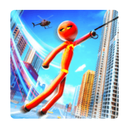 Download Grand Stickman Rope Hero Crime City MOD APK