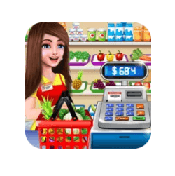 Latest Version Supermarket Shopping cash register cashier games MOD APK