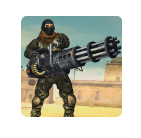 Desert Gunner Battlefield Machine Gun Game MOD + Hack APK Download