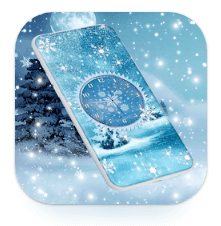 Download Winter Snow Clock Wallpaper MOD APK